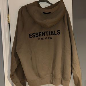 Fear of God Essentials SS21 Pull-Over Hoodie Taupe
